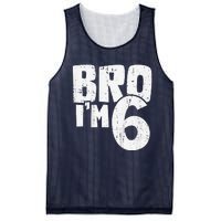 6th Birthday Boy Bro I’M 6 Year Old Mesh Reversible Basketball Jersey Tank