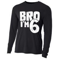 6th Birthday Boy Bro I’m 6 Year Old Cooling Performance Long Sleeve Crew