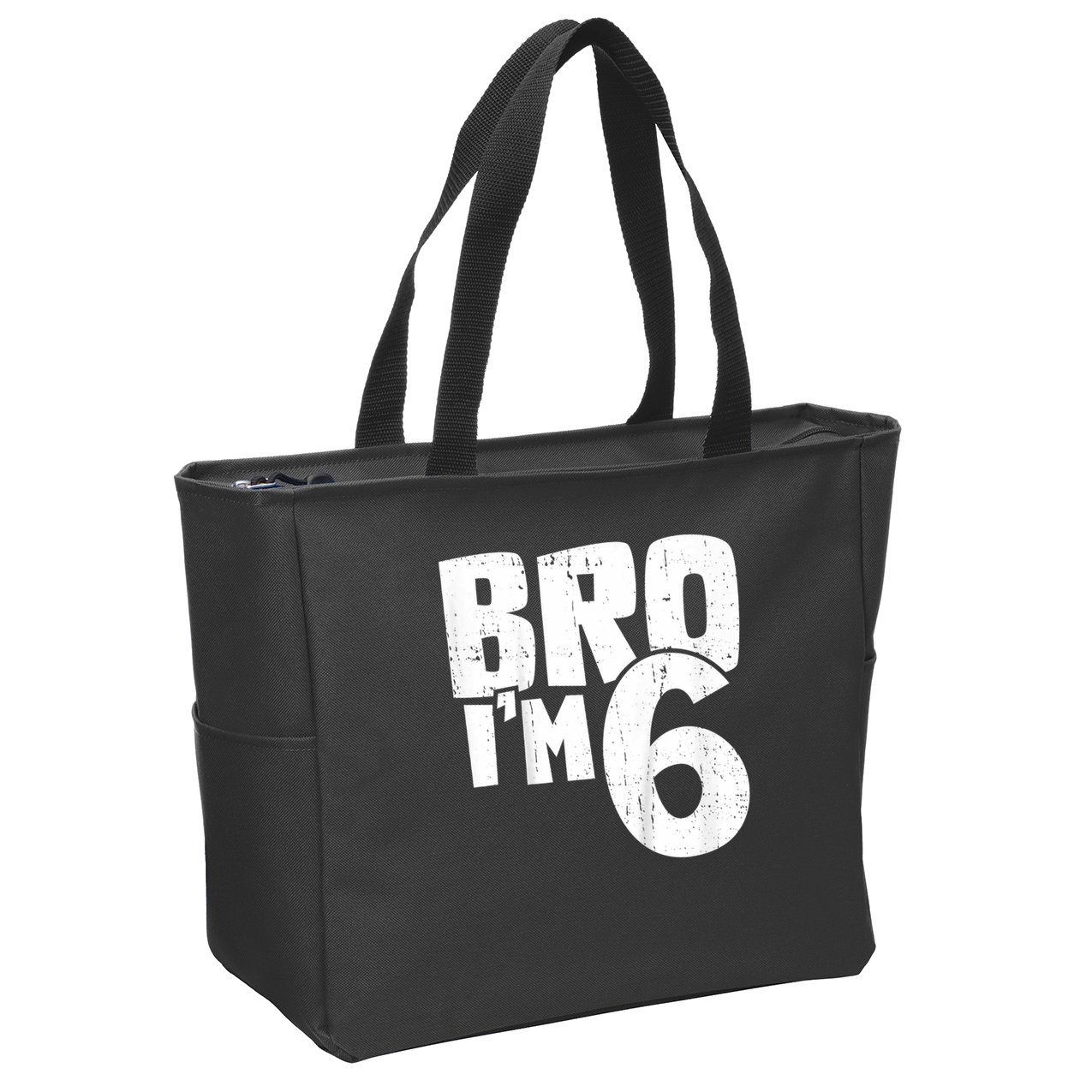 6th Birthday Boy Bro I’m 6 Year Old Zip Tote Bag