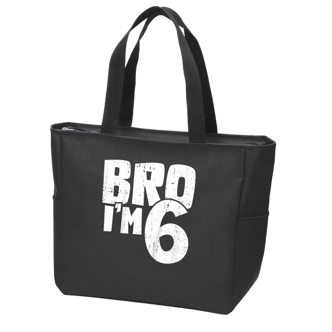 6th Birthday Boy Bro I’m 6 Year Old Zip Tote Bag