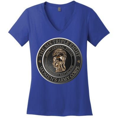 6888th Battalion Black History Tribute Women's V-Neck T-Shirt