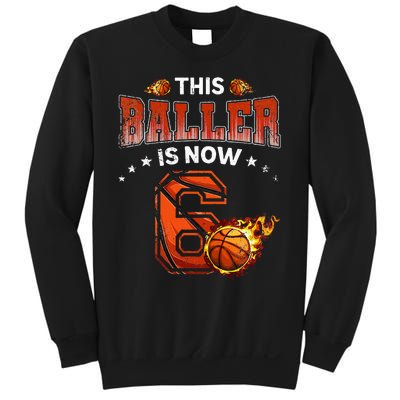 6th Birthday Basketball Player Gifts 6 Years Old Kids Sweatshirt