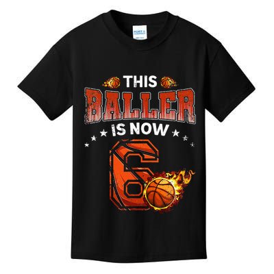 6th Birthday Basketball Player Gifts 6 Years Old Kids Kids T-Shirt