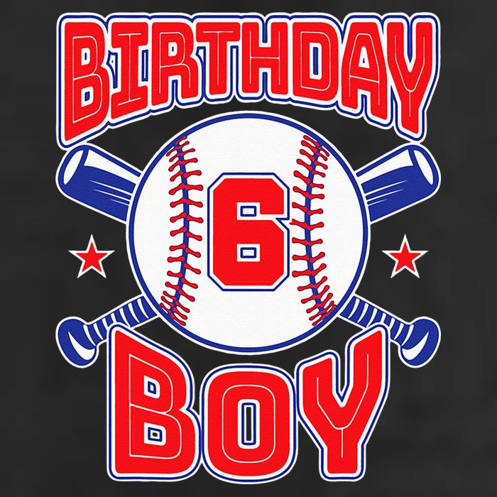 6th Birthday Baseball Big Number Six 6 Year Old Boy Girl 7 Panel Mesh Trucker Snapback Hat