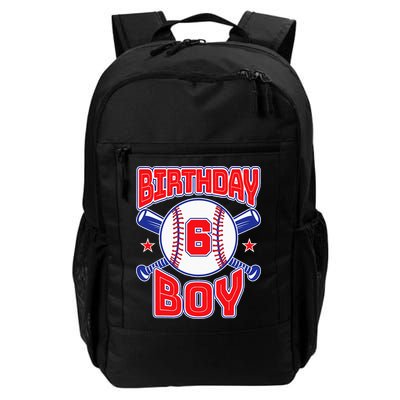 6th Birthday Baseball Big Number Six 6 Year Old Boy Girl Backpack