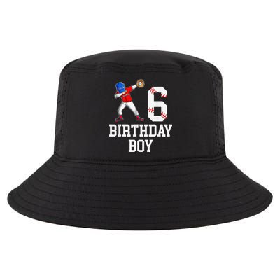 6th Birthday Baseball Big Number Six 6 Year Old Gift Cool Comfort Performance Bucket Hat