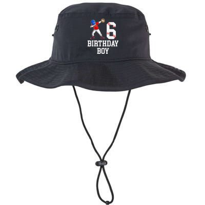6th Birthday Baseball Big Number Six 6 Year Old Gift Bucket Hat