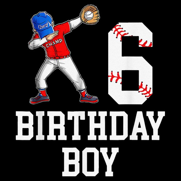 6th Birthday Baseball Big Number Six 6 Year Old Gift 16 in Basic Backpack