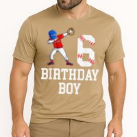 6th Birthday Baseball Big Number Six 6 Year Old Gift Cooling Performance Crew T-Shirt