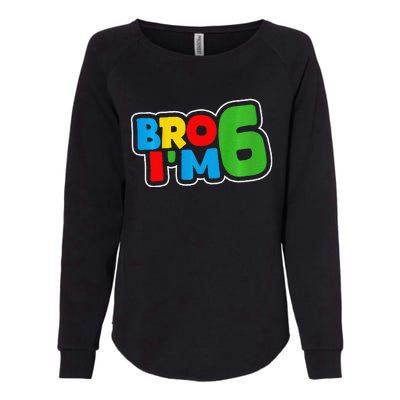 6th Birthday Boy Bro I’M 6 Year Old Four Party Womens California Wash Sweatshirt