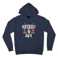 6th Birthday Boy Ice Hockey 6 Years Old Birthday Squad Party Hoodie