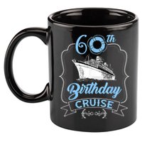 60th Birthday Cruise 11oz C Handle Ceramic Mug