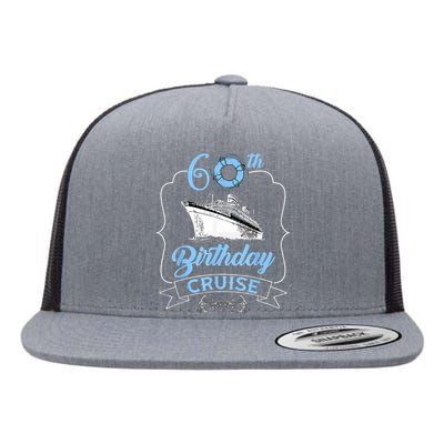 60th Birthday Cruise Flat Bill Trucker Hat