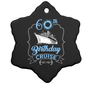 60th Birthday Cruise Ceramic Star Ornament