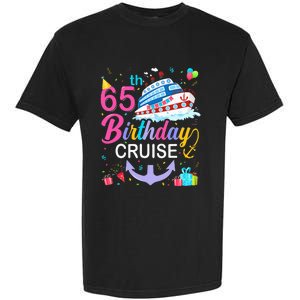 65th Birthday Cruise 65 Years Old Cruising Crew Bday Party Garment-Dyed Heavyweight T-Shirt