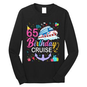 65th Birthday Cruise 65 Years Old Cruising Crew Bday Party Long Sleeve Shirt