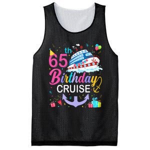 65th Birthday Cruise 65 Years Old Cruising Crew Bday Party Mesh Reversible Basketball Jersey Tank