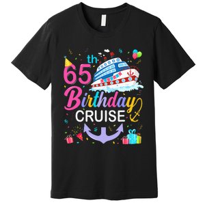 65th Birthday Cruise 65 Years Old Cruising Crew Bday Party Premium T-Shirt