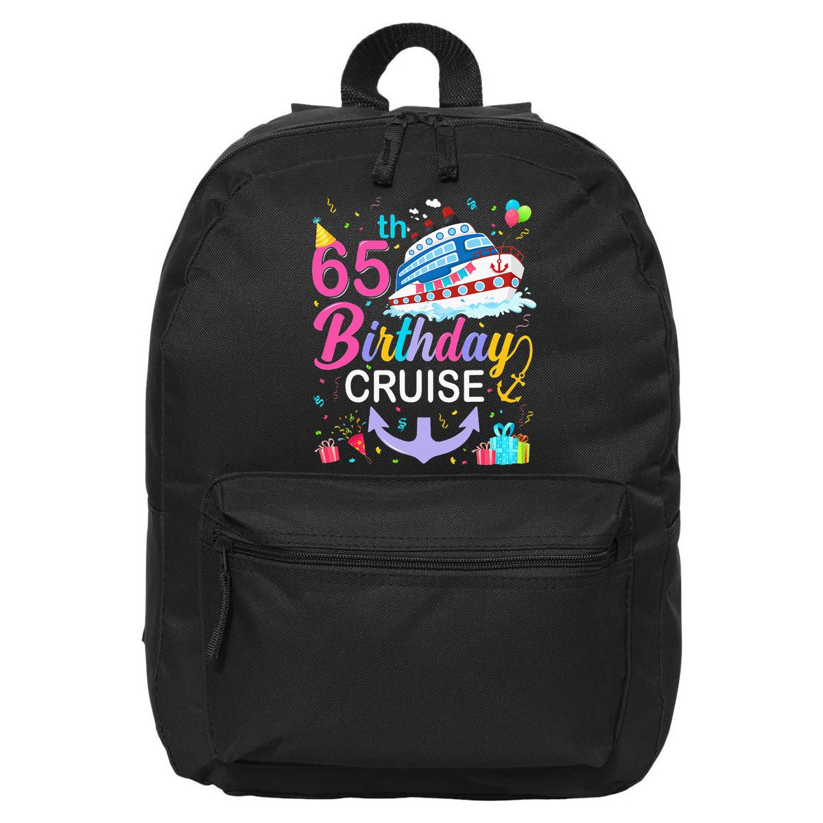 65th Birthday Cruise 65 Years Old Cruising 16 in Basic Backpack