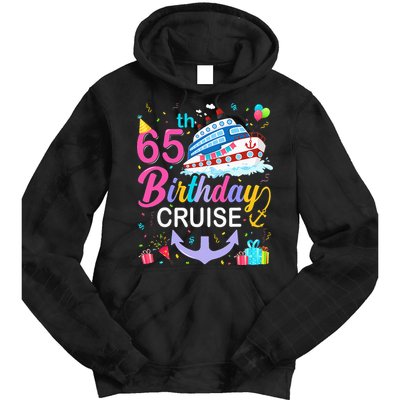 65th Birthday Cruise 65 Years Old Cruising Tie Dye Hoodie