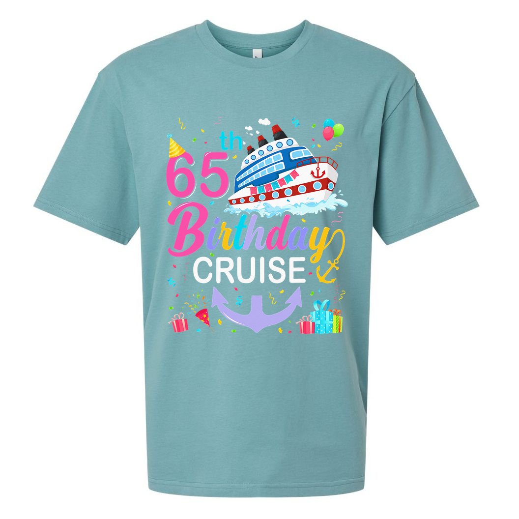 65th Birthday Cruise 65 Years Old Cruising Sueded Cloud Jersey T-Shirt