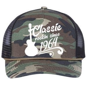 60th Birthday Classic Rockin Since 1964 Retro Rope Trucker Hat Cap