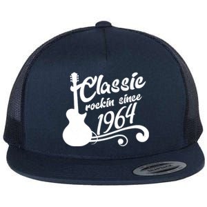 60th Birthday Classic Rockin Since 1964 Flat Bill Trucker Hat