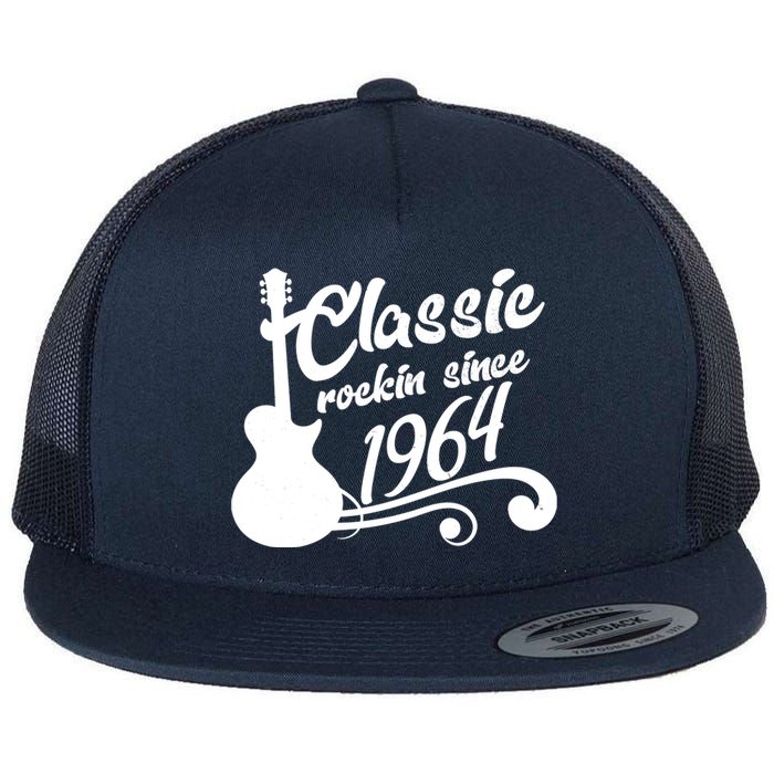 60th Birthday Classic Rockin Since 1964 Flat Bill Trucker Hat