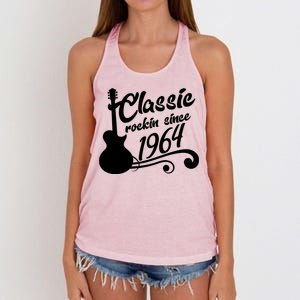 60th Birthday Classic Rockin Since 1964 Women's Knotted Racerback Tank