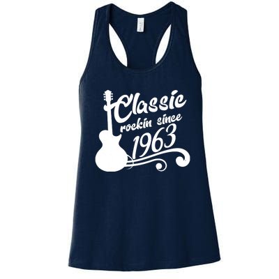 60th Birthday Classic Rockin Since 1963 Women's Racerback Tank