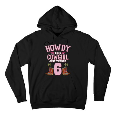 6th Birthday Cow Howdy Western Themed Birthday Hoodie