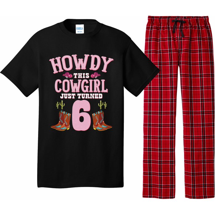 6th Birthday Cow Howdy Western Themed Birthday Pajama Set