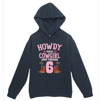 6th Birthday Cow Howdy Western Themed Birthday Urban Pullover Hoodie