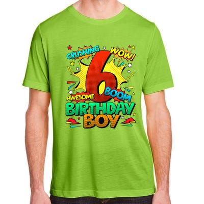 6th Birthday Comic Style 6 Year Old Gifts Adult ChromaSoft Performance T-Shirt