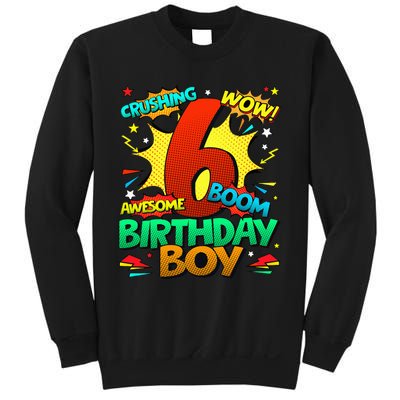 6th Birthday Comic Style 6 Year Old Gifts Sweatshirt