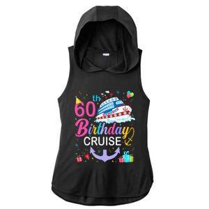 60th Birthday Cruise 60 Years Old Cruising Crew Bday Party Ladies PosiCharge Tri-Blend Wicking Draft Hoodie Tank