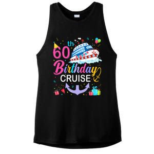 60th Birthday Cruise 60 Years Old Cruising Crew Bday Party Ladies PosiCharge Tri-Blend Wicking Tank