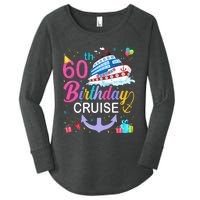 60th Birthday Cruise 60 Years Old Cruising Crew Bday Party Women's Perfect Tri Tunic Long Sleeve Shirt