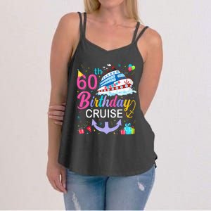 60th Birthday Cruise 60 Years Old Cruising Crew Bday Party Women's Strappy Tank