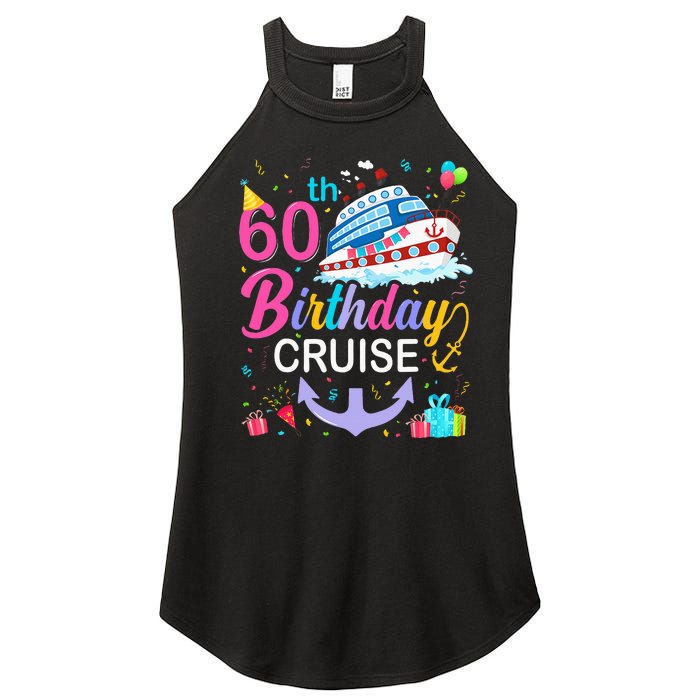 60th Birthday Cruise 60 Years Old Cruising Crew Bday Party Women's Perfect Tri Rocker Tank