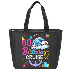 60th Birthday Cruise 60 Years Old Cruising Crew Bday Party Zip Tote Bag