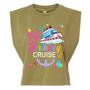 60th Birthday Cruise 60 Years Old Cruising Crew Bday Party Garment-Dyed Women's Muscle Tee