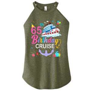 65th Birthday Cruise 65 Years Old Cruising Crew Bday Party Women's Perfect Tri Rocker Tank