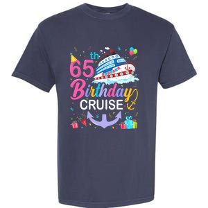 65th Birthday Cruise 65 Years Old Cruising Crew Bday Party Garment-Dyed Heavyweight T-Shirt