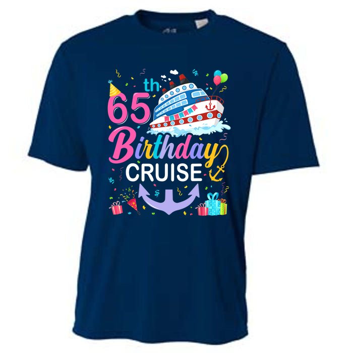 65th Birthday Cruise 65 Years Old Cruising Crew Bday Party Cooling Performance Crew T-Shirt