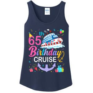 65th Birthday Cruise 65 Years Old Cruising Crew Bday Party Ladies Essential Tank