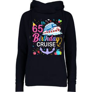 65th Birthday Cruise 65 Years Old Cruising Crew Bday Party Womens Funnel Neck Pullover Hood