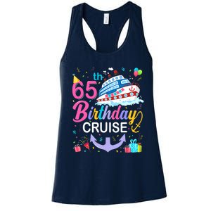 65th Birthday Cruise 65 Years Old Cruising Crew Bday Party Women's Racerback Tank