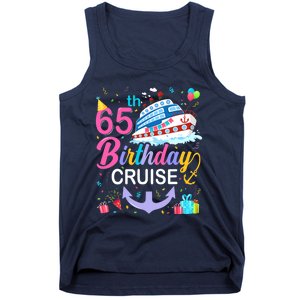 65th Birthday Cruise 65 Years Old Cruising Crew Bday Party Tank Top