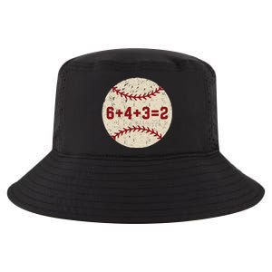 6+4+3=2 Baseball Double Play Retro Funny Baseball Player Cool Comfort Performance Bucket Hat